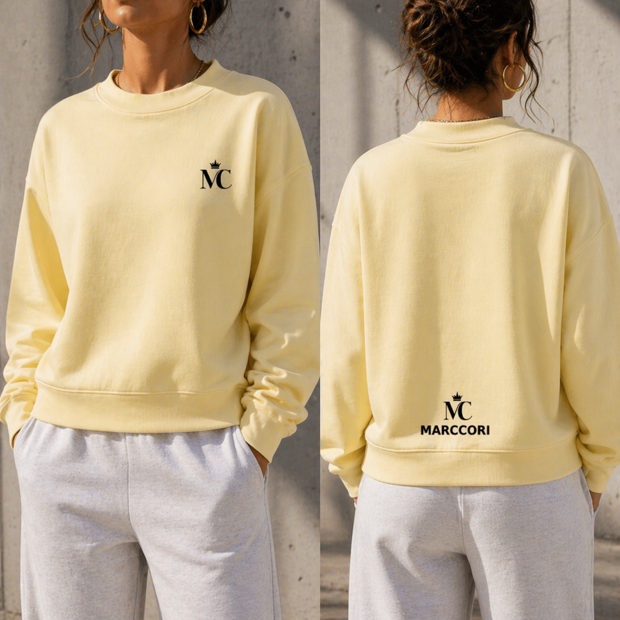 Sudadera - Essential Fleece Mock-Neck Crew Sweatshirt