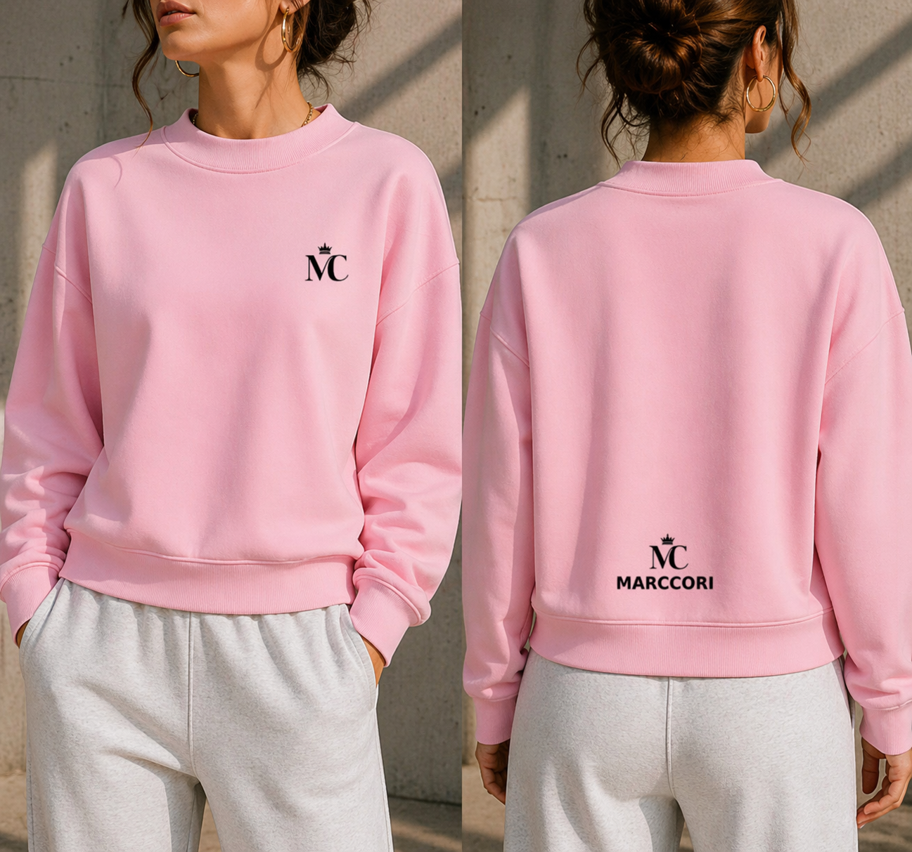 Sudadera - Essential Fleece Mock-Neck Crew Sweatshirt
